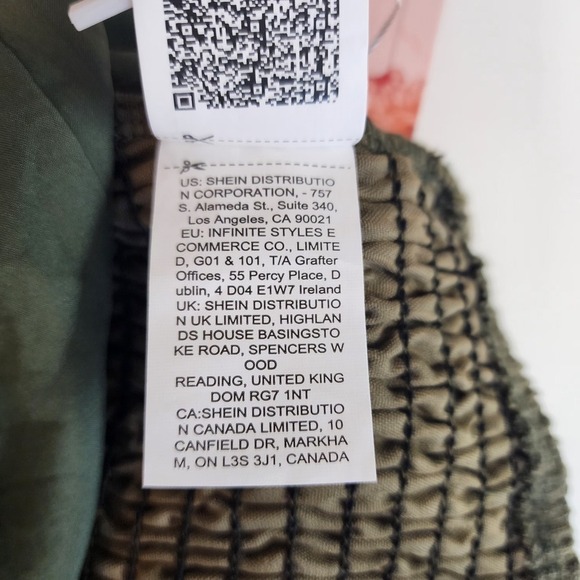 SHEIN Green Corduroy Crop Top L Y2K Minimalist Adjustable Strap NWT Trendy - Picture 5 of 9